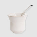 Chaltén White Insulated Ceramic Mate Gourd