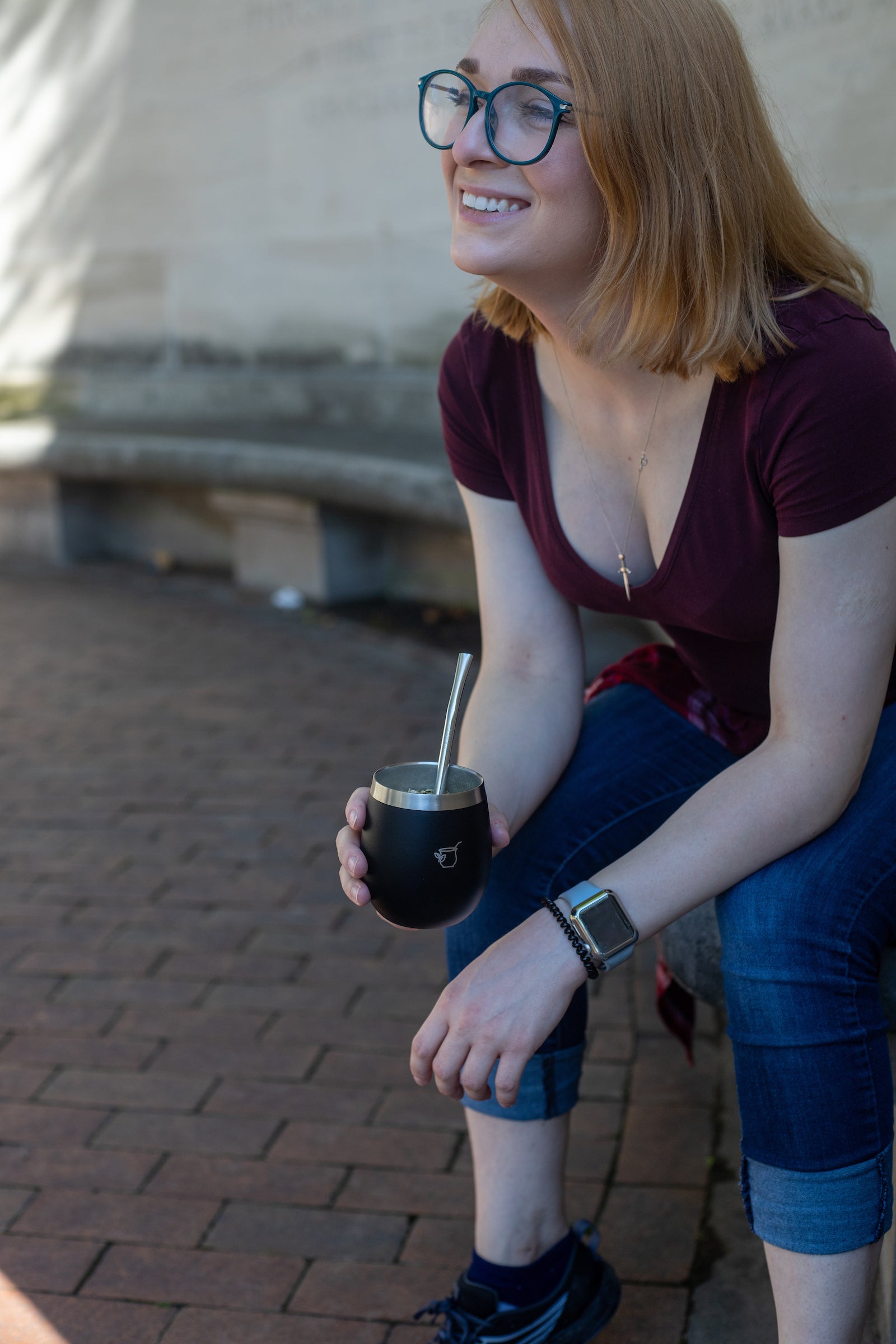 Yerba mate makes us happy in philadelphia on Kelly drive