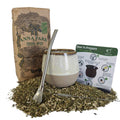 Bariloche White Ceramic Gourd and Yerba Mate Artisan Set