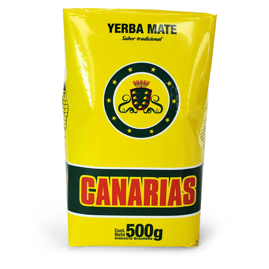 Canarias Traditional yerba mate in yellow bag.