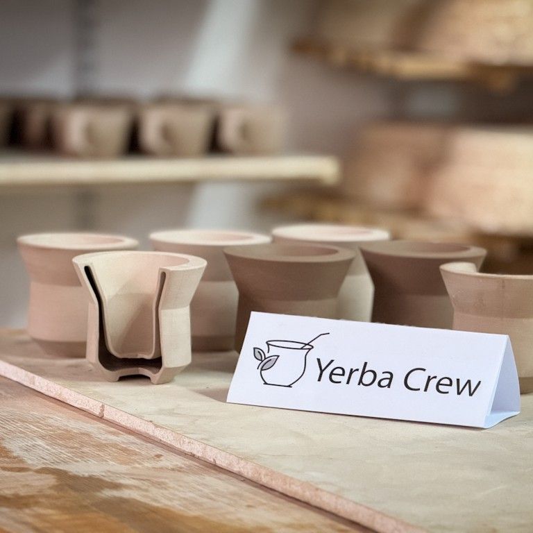 Oleaje Blue Limited Edition Insulated Ceramic Mate Gourd