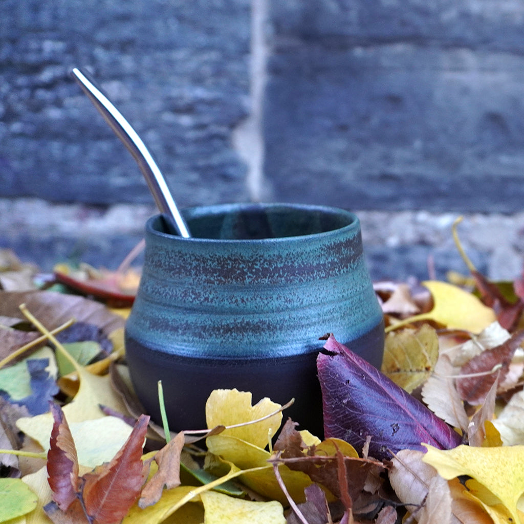 Green and Blue ceramic gourd in Philadelphia
