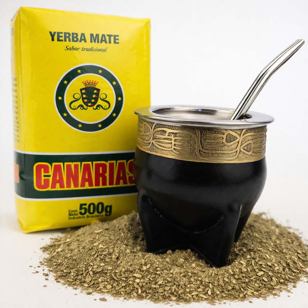 Jaguar Salteño Imperial Mate Gourd & Yerba Mate Bundle