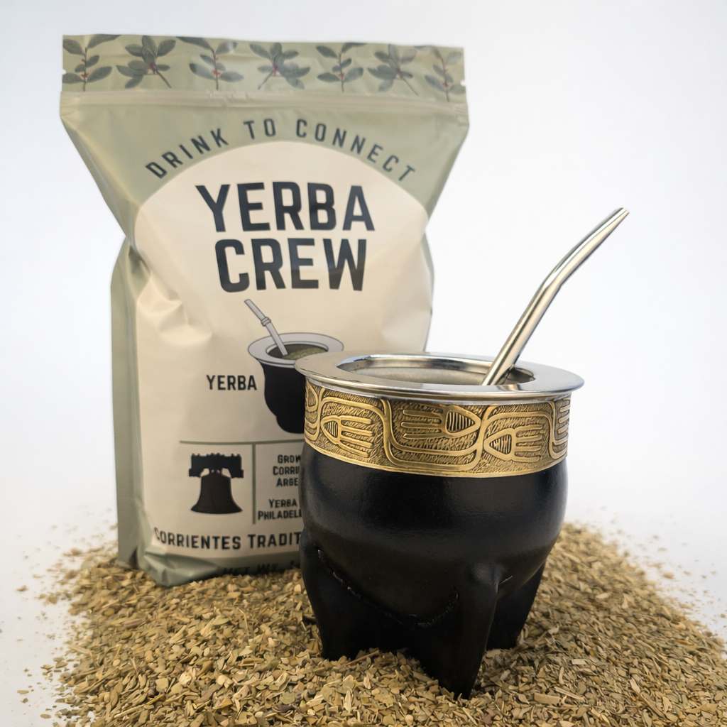 Jaguar Salteño Imperial Mate Gourd & Yerba Mate Bundle