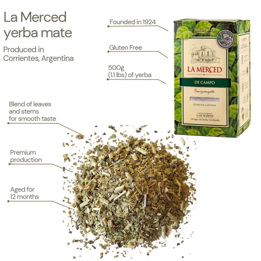Glacier White gourd and La Merced 500g yerba mate bundle