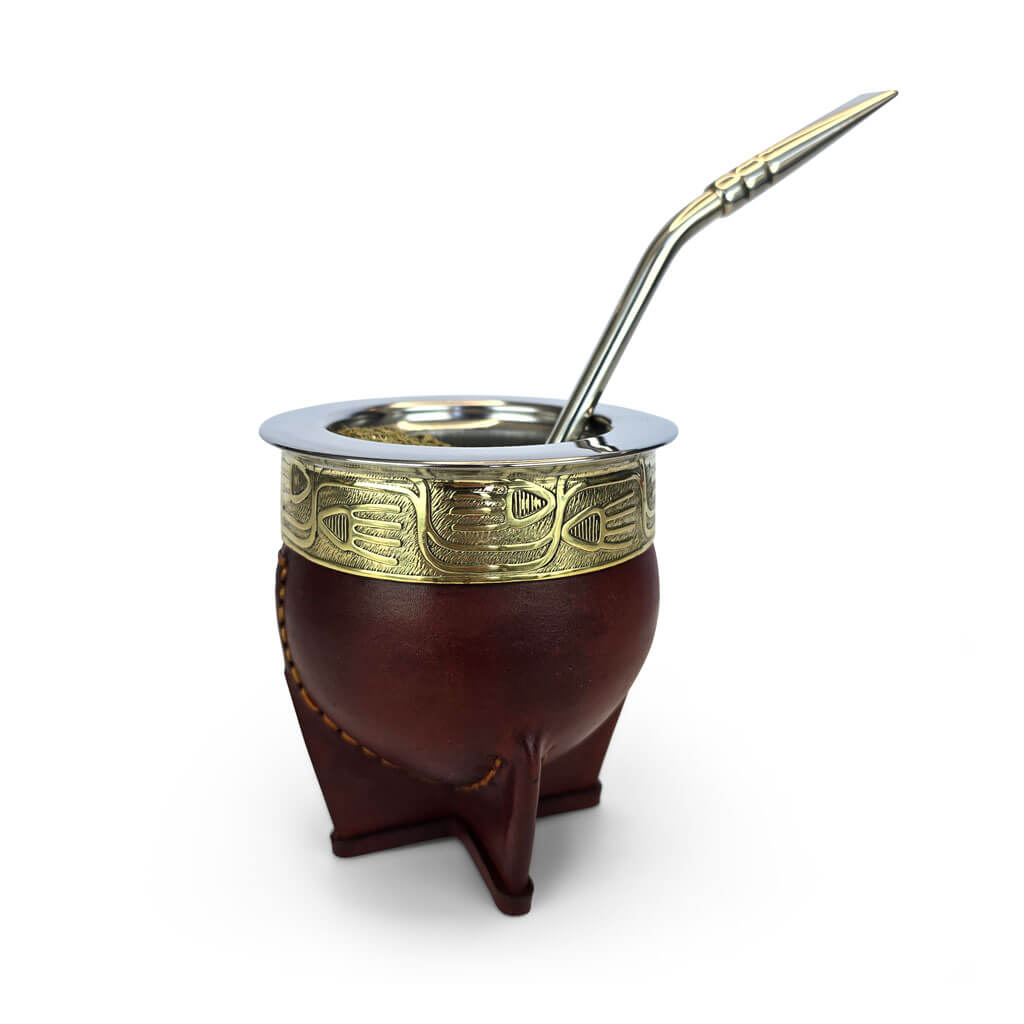 Curved premium argentina bombilla in mate cup