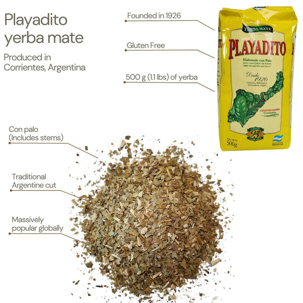 Glacier White gourd and Playadito 500g yerba mate bundle - Yerba Crew