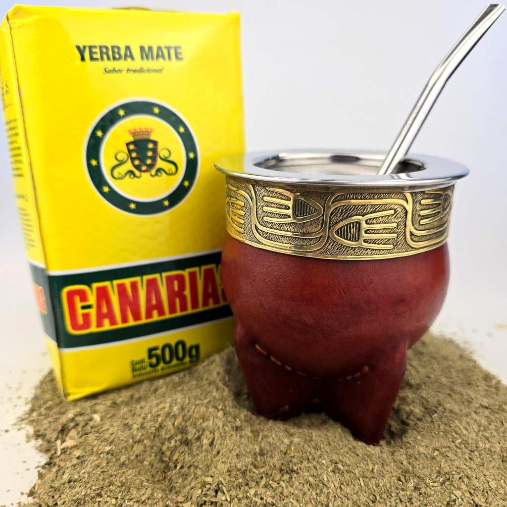 Rojo Salteño Imperial Mate Gourd & Yerba Mate Bundle