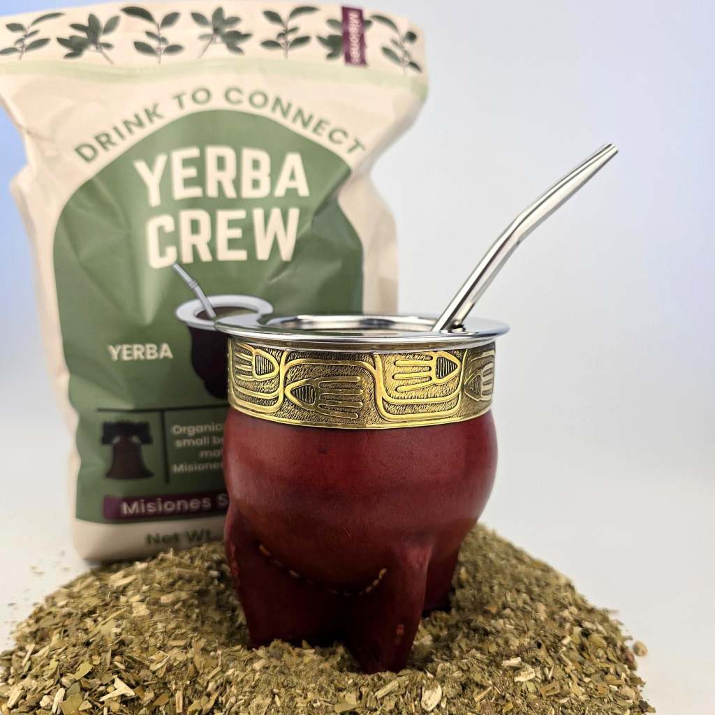 Rojo Salteño Imperial Mate Gourd & Yerba Mate Bundle