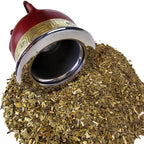 Rojo Salteño Imperial leather and steel mate gourd