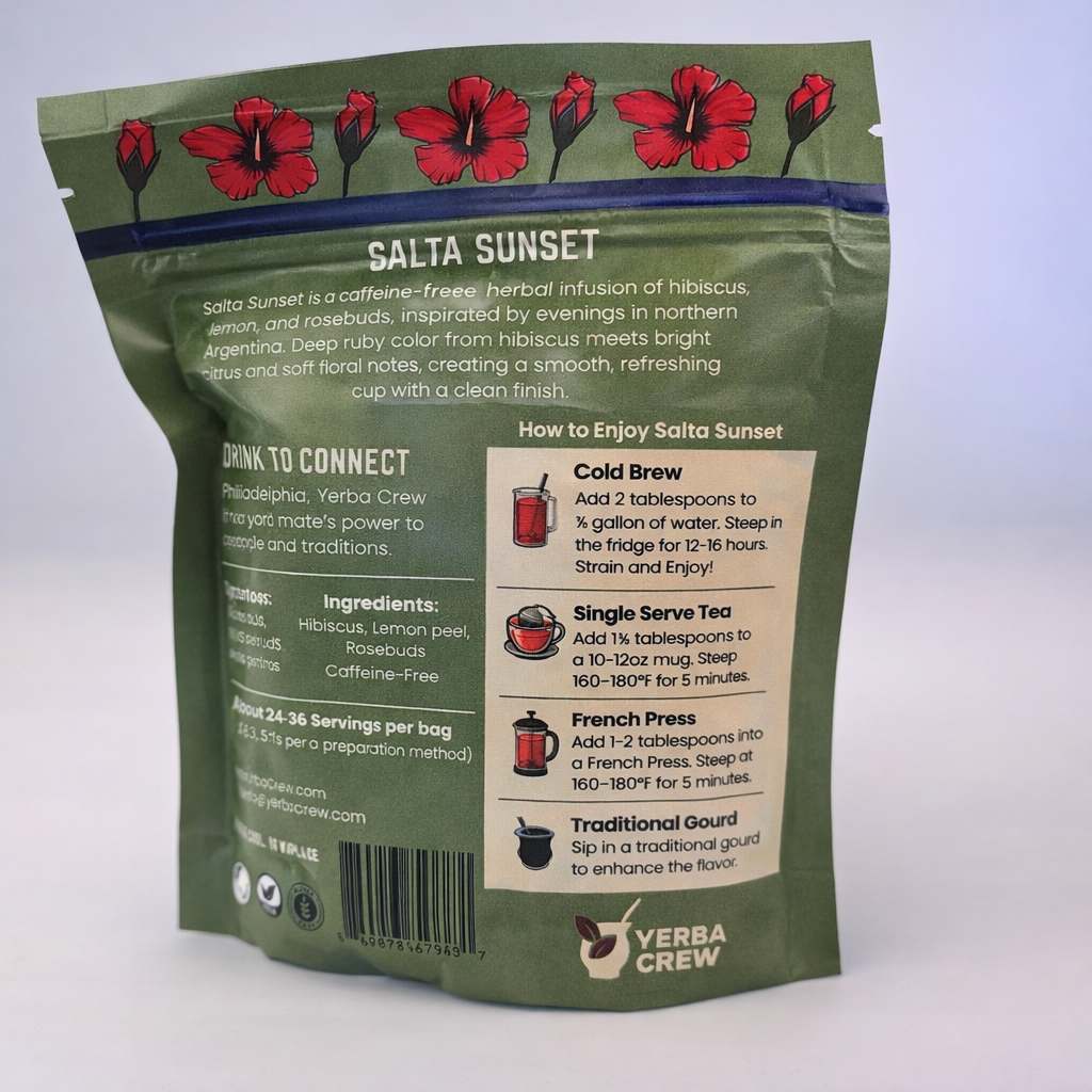 Salta Sunset Hibiscus Lemon Herbal Blend 3oz (85g)