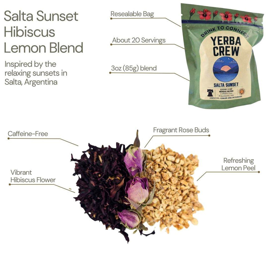 Salta Sunset Hibiscus Lemon Herbal Blend 3oz (85g)