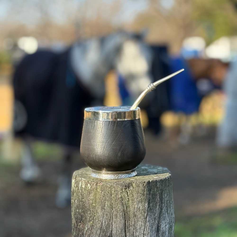 Volcán Dark Wood Mate Gourd Set