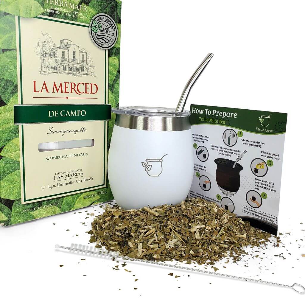 Glacier White gourd and La Merced 500g yerba mate bundle