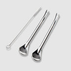 Yerba Crew silver bombilla bundle (2 Pack)