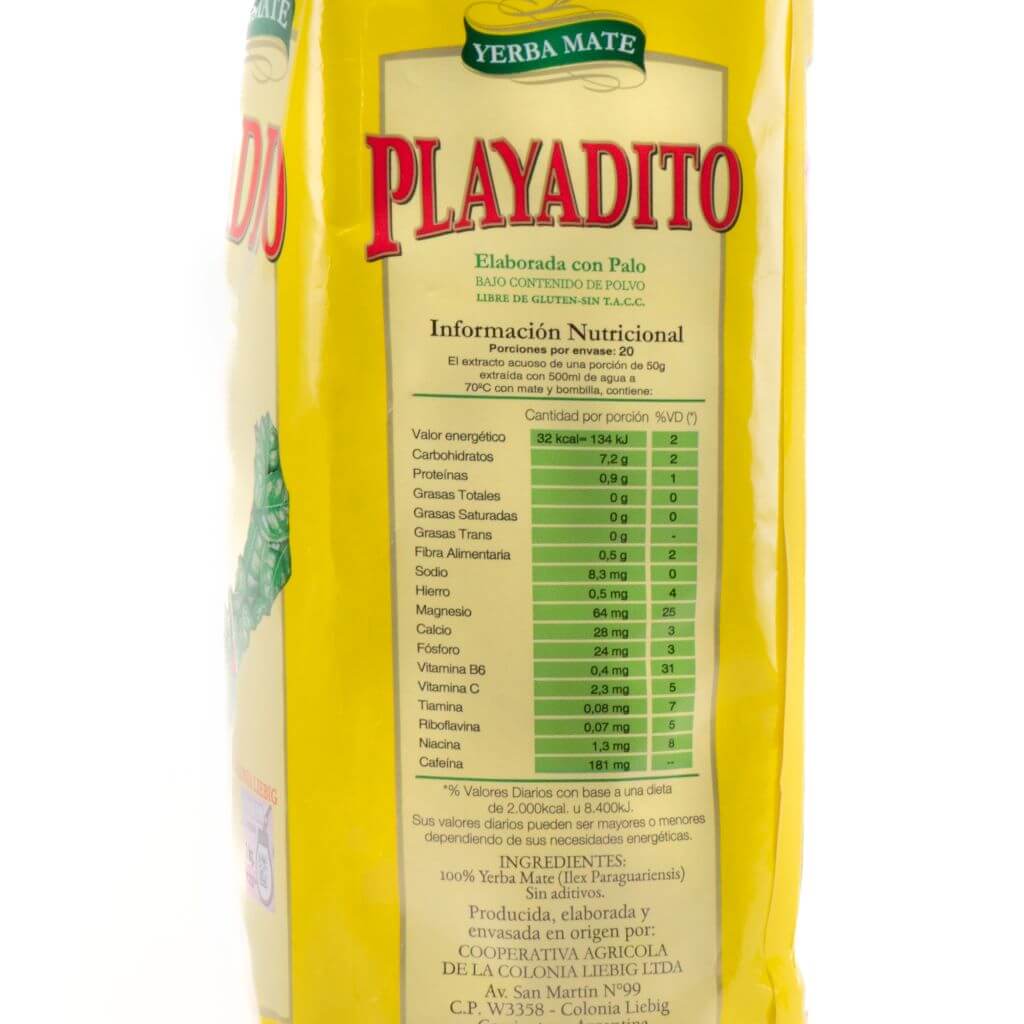 Yerba Crew Playadito best yerba mate philadelphia nutrition and caffeine