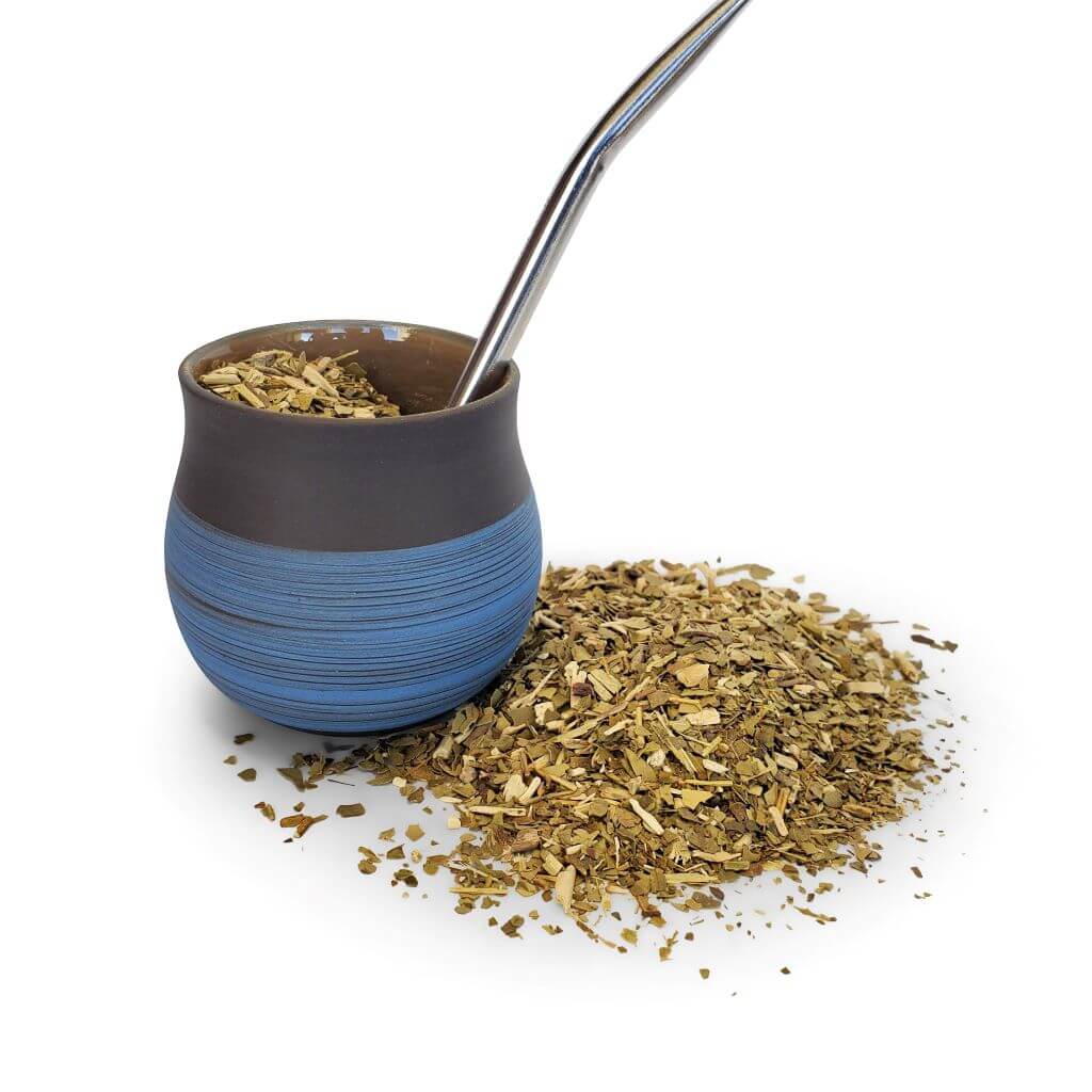 Yerba Crew mate cup Azul orbita with bombilla