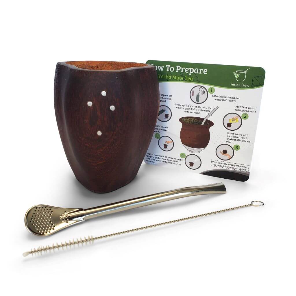 Yerba Crew Cruz del sur yerba mate gourd and bombilla starter set