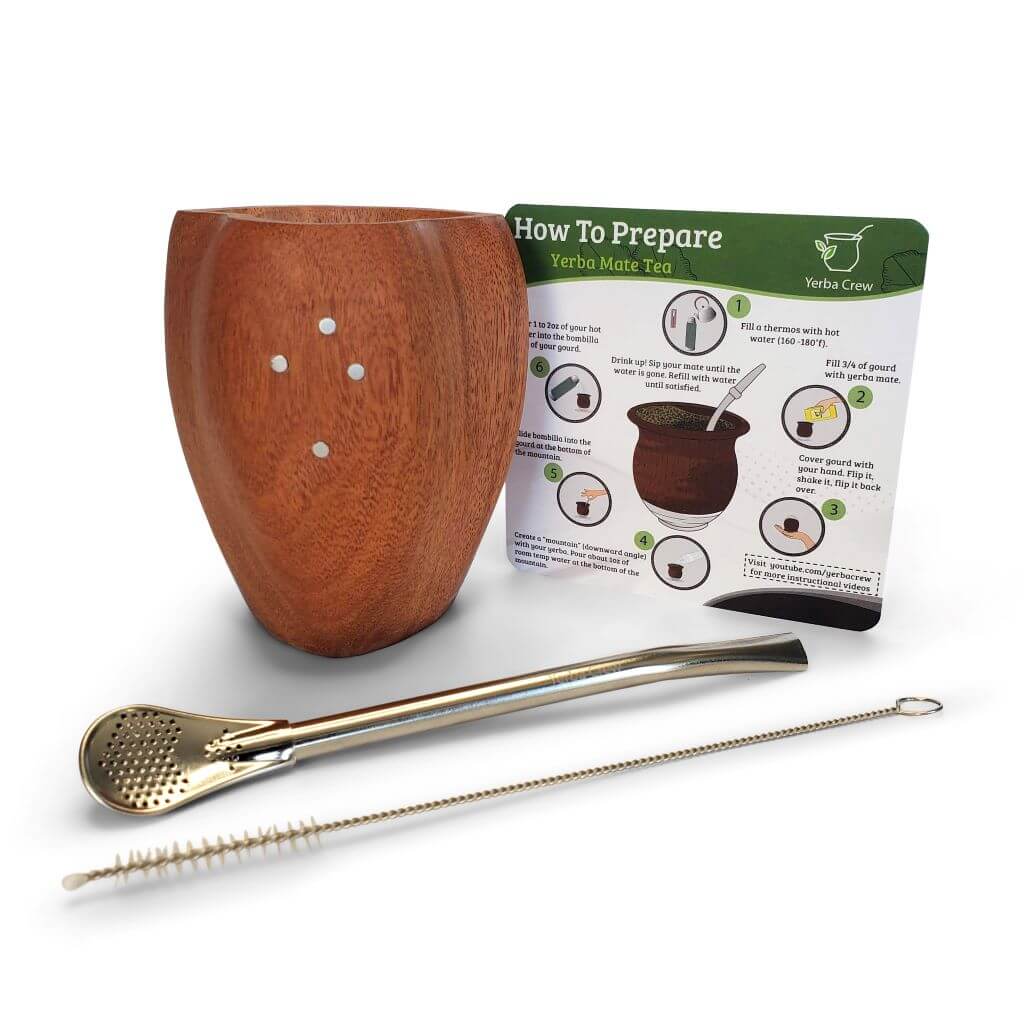 Yerba Crew Culpeo Zorro yerba mate anchico wooden gourd with bombilla