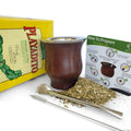 Libertad wooden gourd and Playadito 500g yerba mate bundle