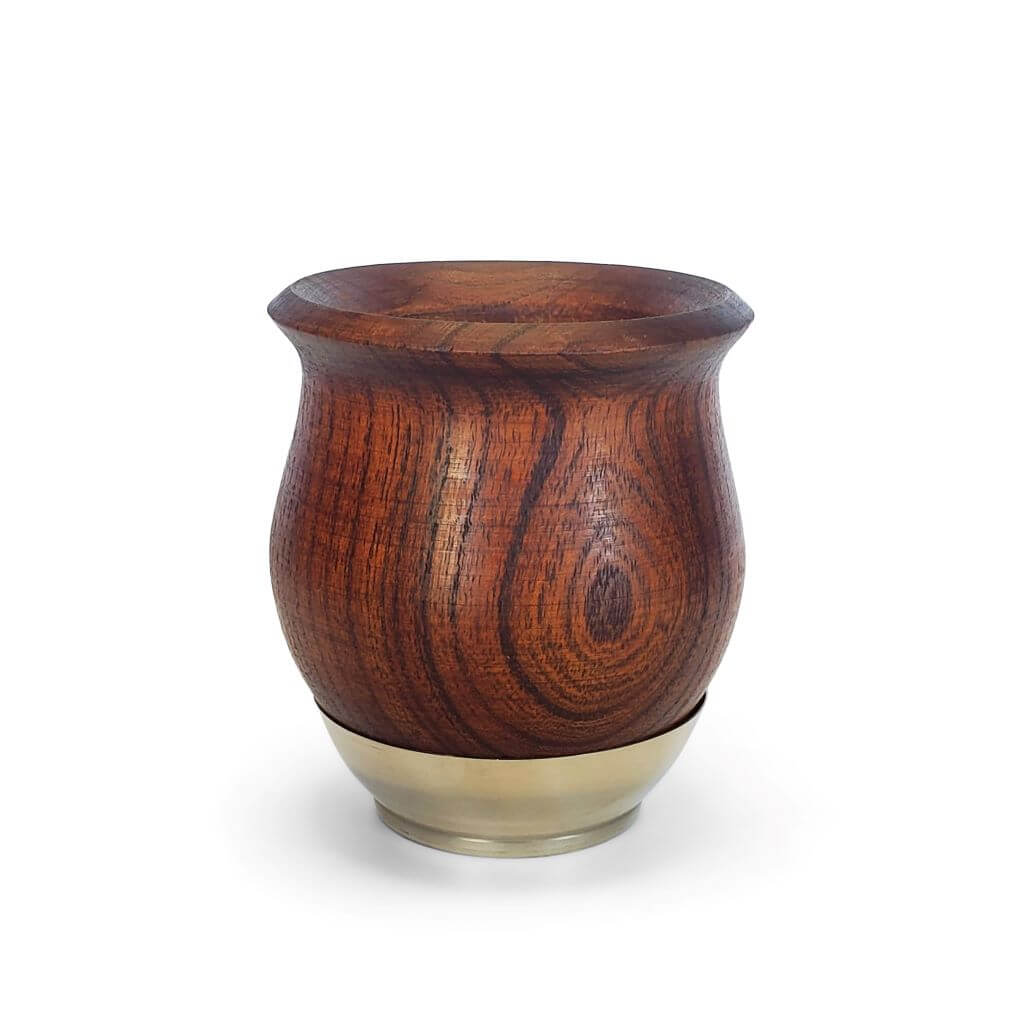 La pampa handmade wood mate with alpaca base