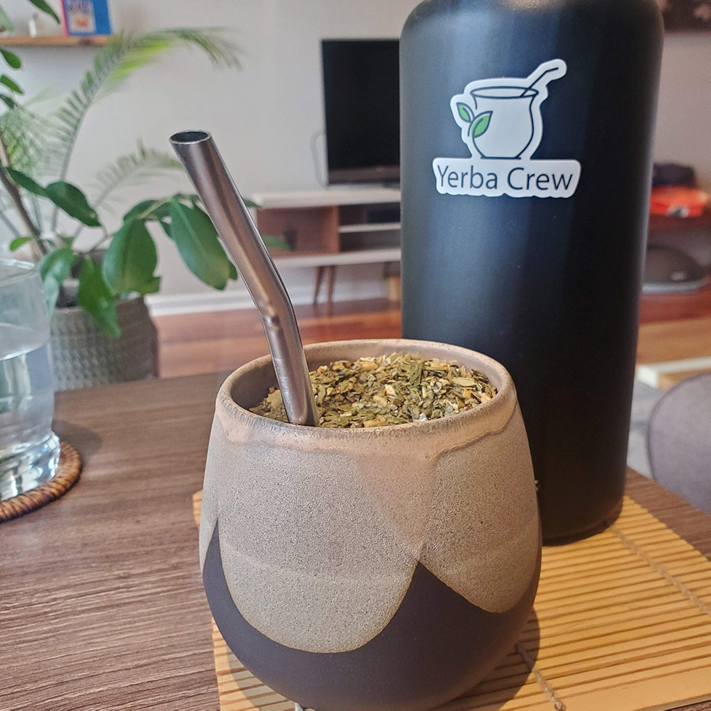 Puma gold mate in a Philadelphia house with Cruz de Malta yerba mate
