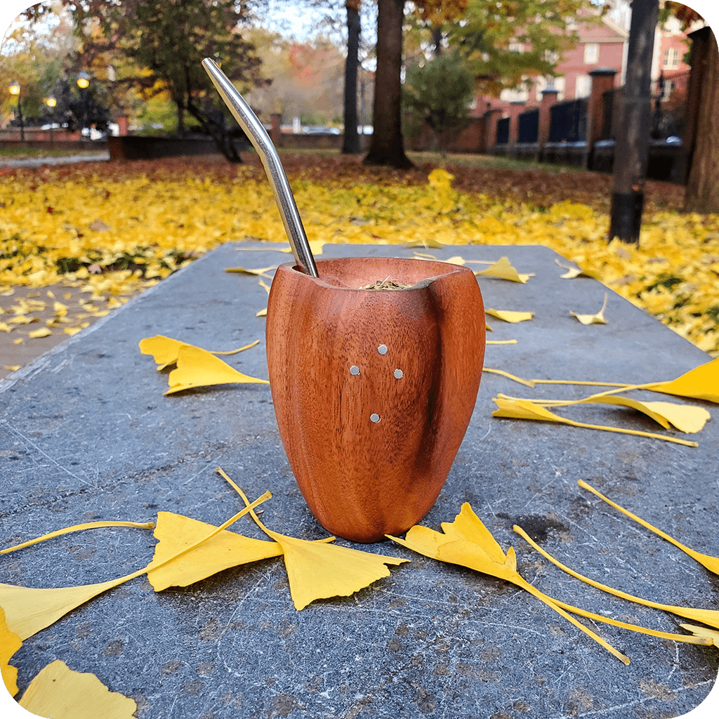 Yerba Crew Anchico Wooden mate gourd handmade shot at Independence mall philadelphia