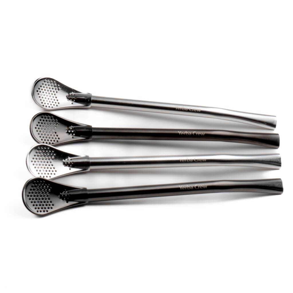 Stainless steel bombillas black and silver