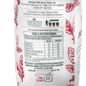 Cruz de malta nutritional facts with Gluten free yerba mate